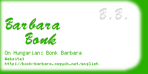 barbara bonk business card